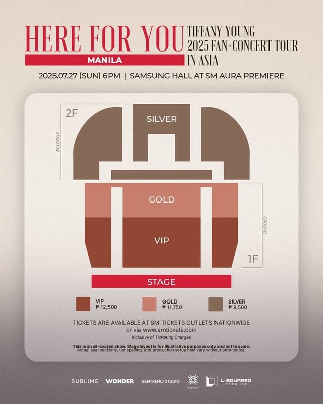 Tiffany Young Here For You Fan Meet in Manila Ticket Prices and Seat Plan
